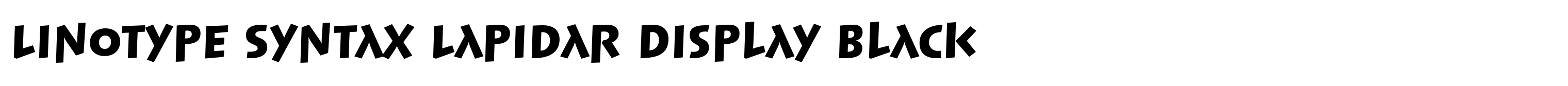 Linotype Syntax Lapidar Display Black
